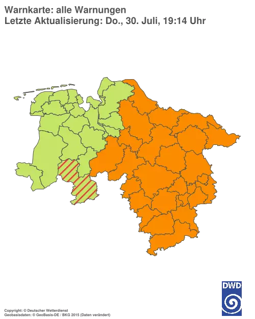 Aktuelle Wetterwarnungen für %region%